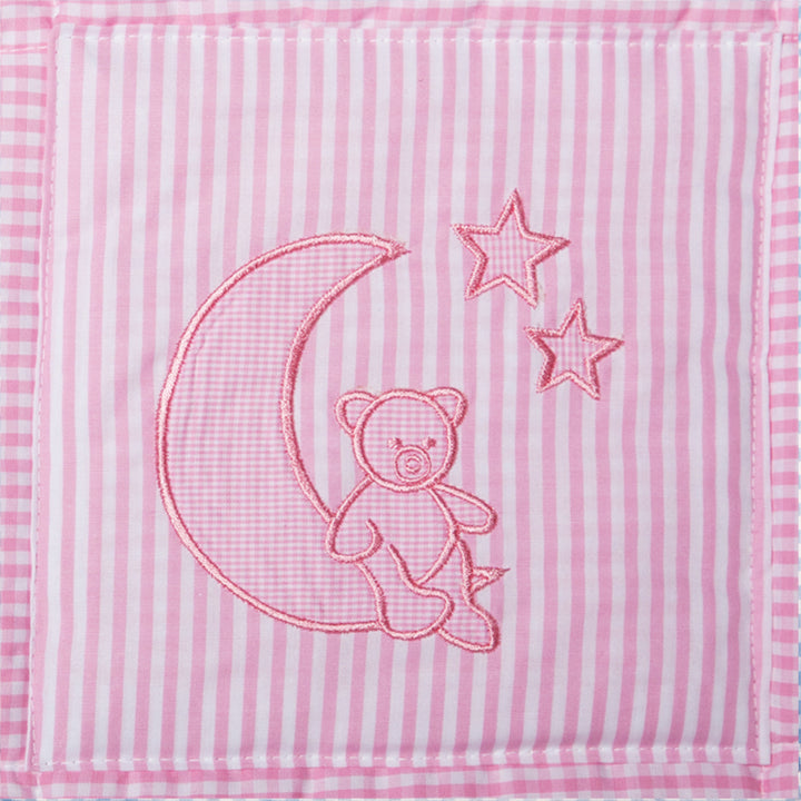 kleine Krabbeldecke "Mond und Sterne" rosa