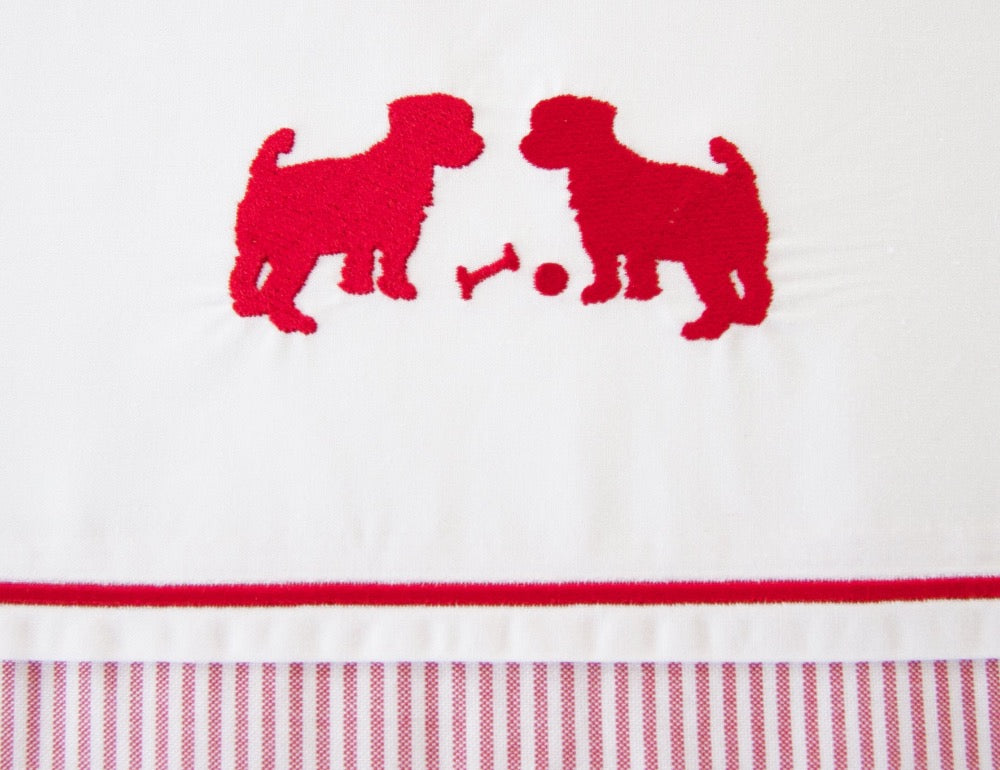 Kinderbettwäsche 2teiliges Set “Plisch und Plum” rot